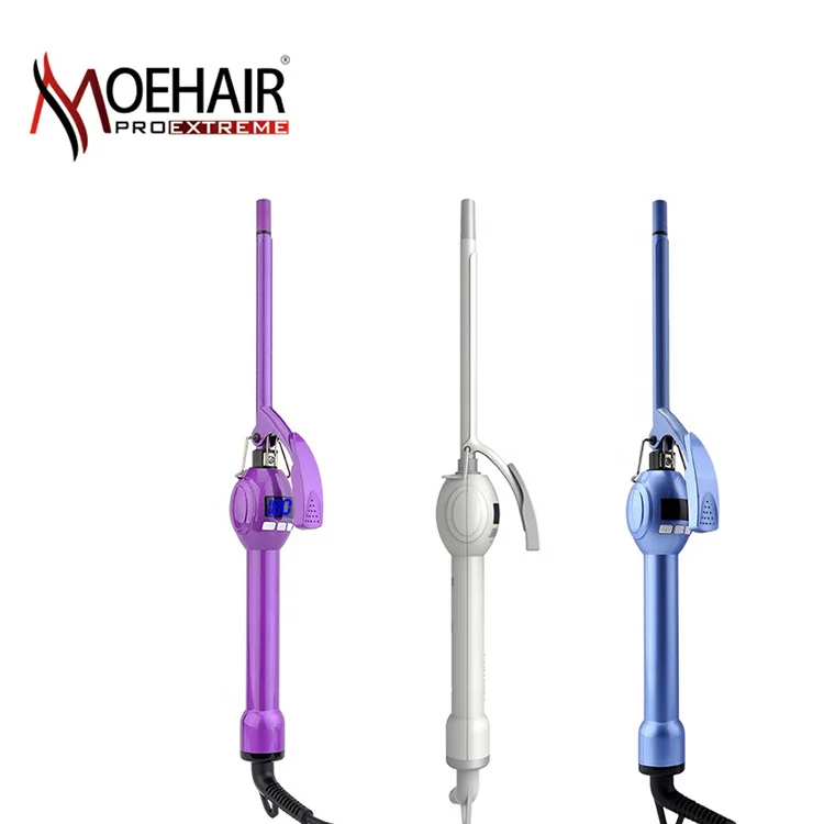 Professional Private Label Ceramic Coating LCD Display Electric Small Hair Curler Curling Iron Curling Wand Hair Curler