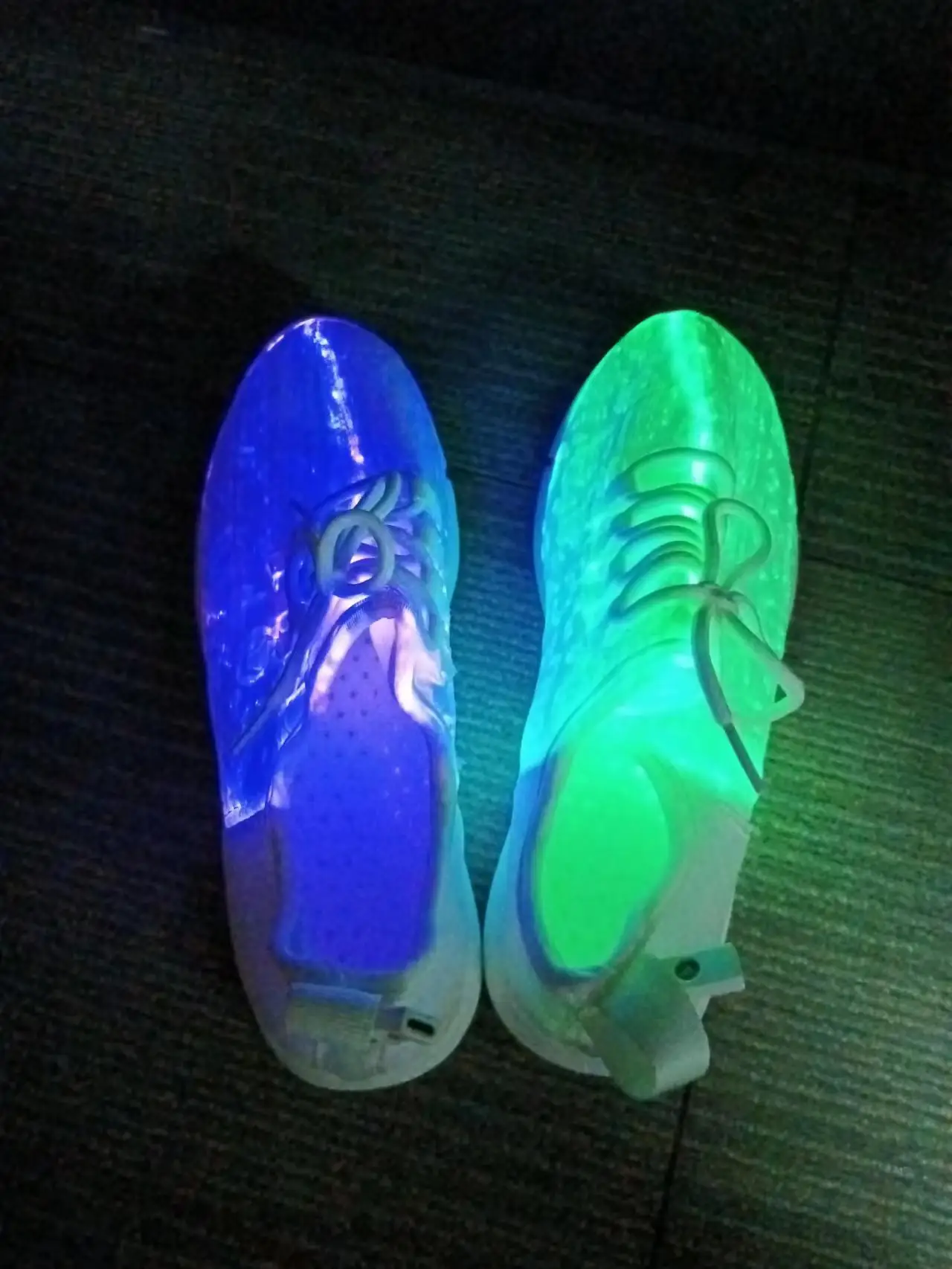 RGB моющаяся волоконно-оптическая обувь светящаяся светодиодная ткань унисекс