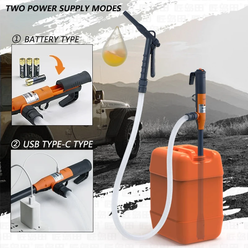 Portable fuel transfer pump plastic battery operated electric automatic fuel transfer pump for gas can