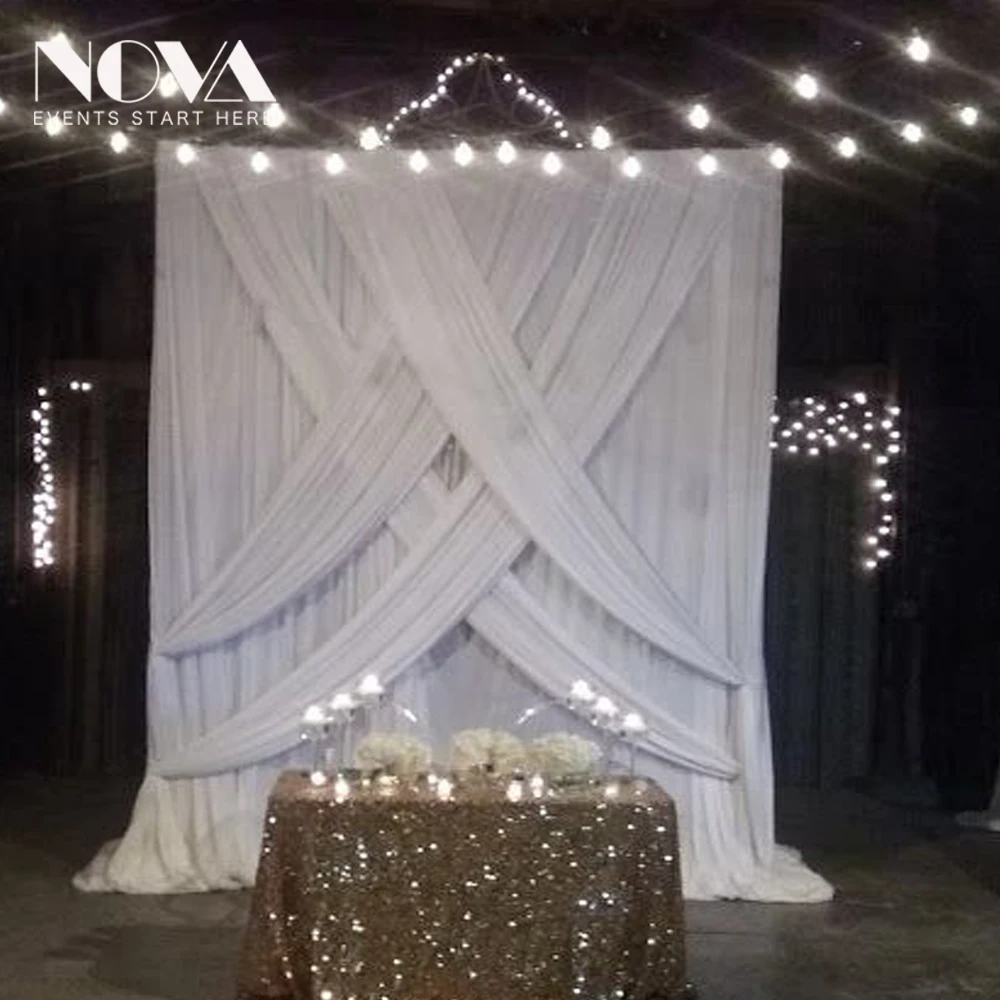 High quality used white ceiling pipe and drape for sale wadding backdrop