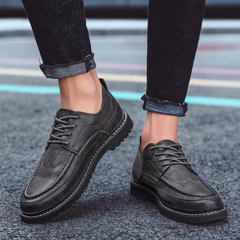 2020 mens leather shoes sneakers red  Casual school  men leather shoes genuine