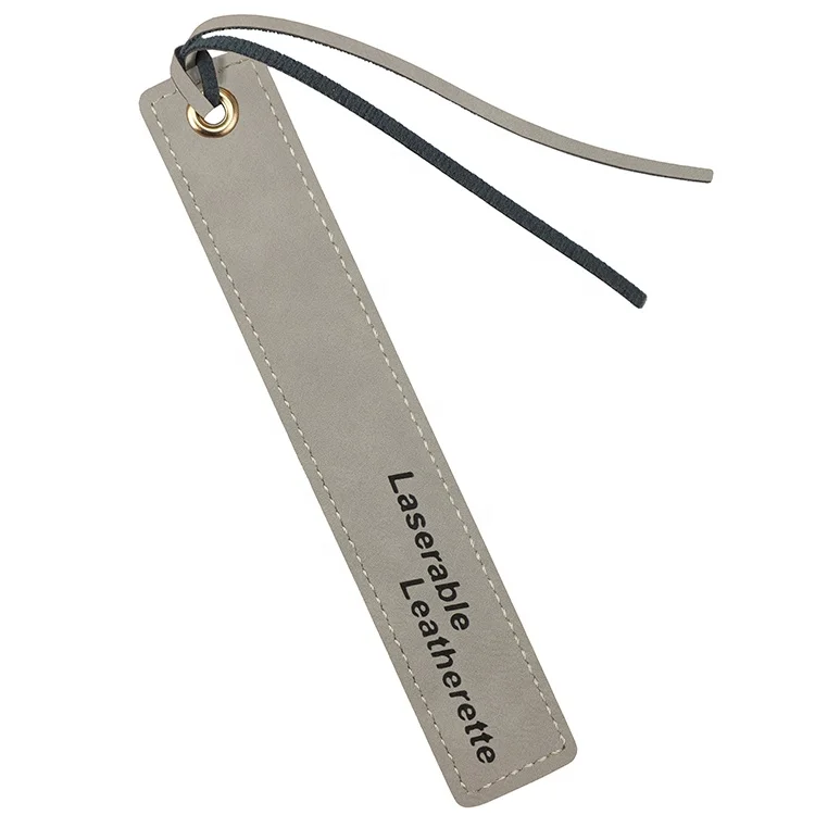 Laser Pu Leather BookmarK Custom Logo Bookmark Pu Leather Tags Printing And Bookmarks