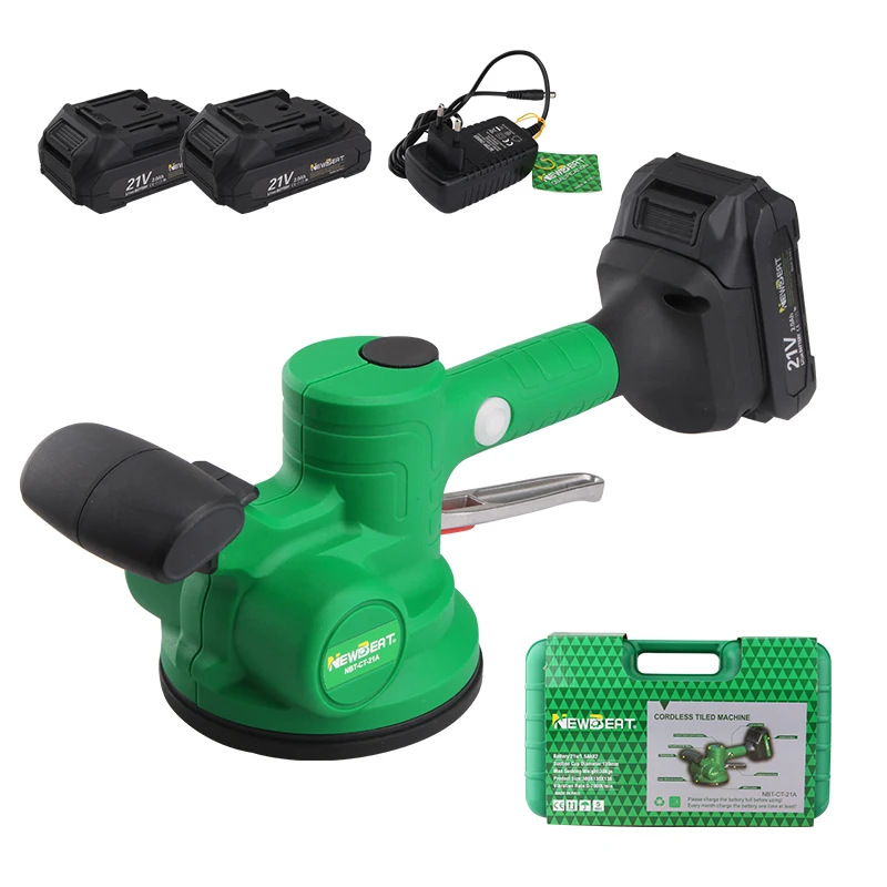 NewBeat Battery Installation Hand Tile Vibration Leveling Tools Cordless Polishing Tile Vibrator Suction Cup Machine