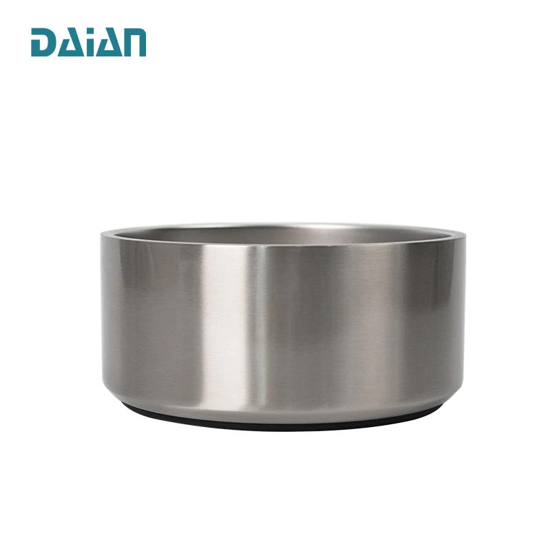 Customized Large Capacity 32oz 64oz Insulated Travel Dog Bowl Wholesale Stainless Steel Metal Dog Food Bowl