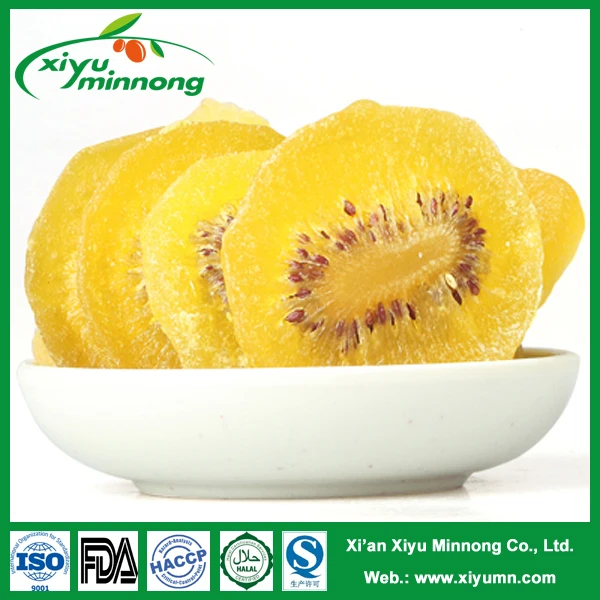 Competitive price yellow color dried kiwi additive free dried golden kiwi from factory
