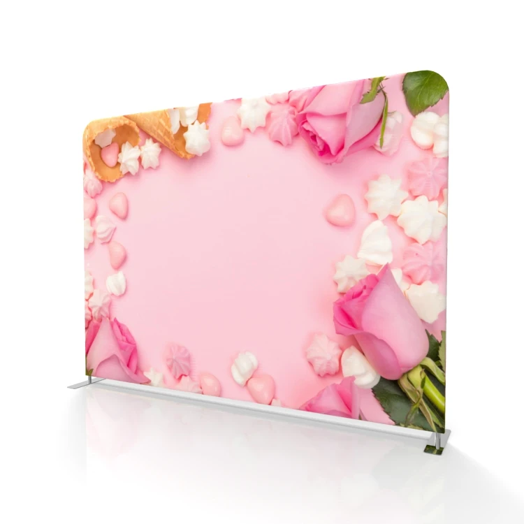 Portable Aluminum Tension Fabric Photo Booth Backdrop Advertising Fabric Ez Tube Frame Party Wall Decoration Background