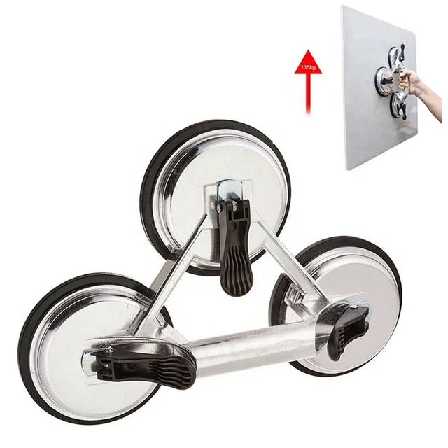 Strong Aluminum Suction Cup Lifter 3 Handles Lifting Sucker Professional Glass Puller/Lifter/Gripper Tool