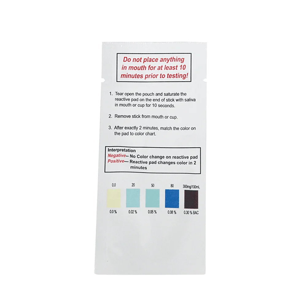 GREENWON  & AHKUCI Test Rapid Saliva Alcohol Tester Strips   PFT-69
