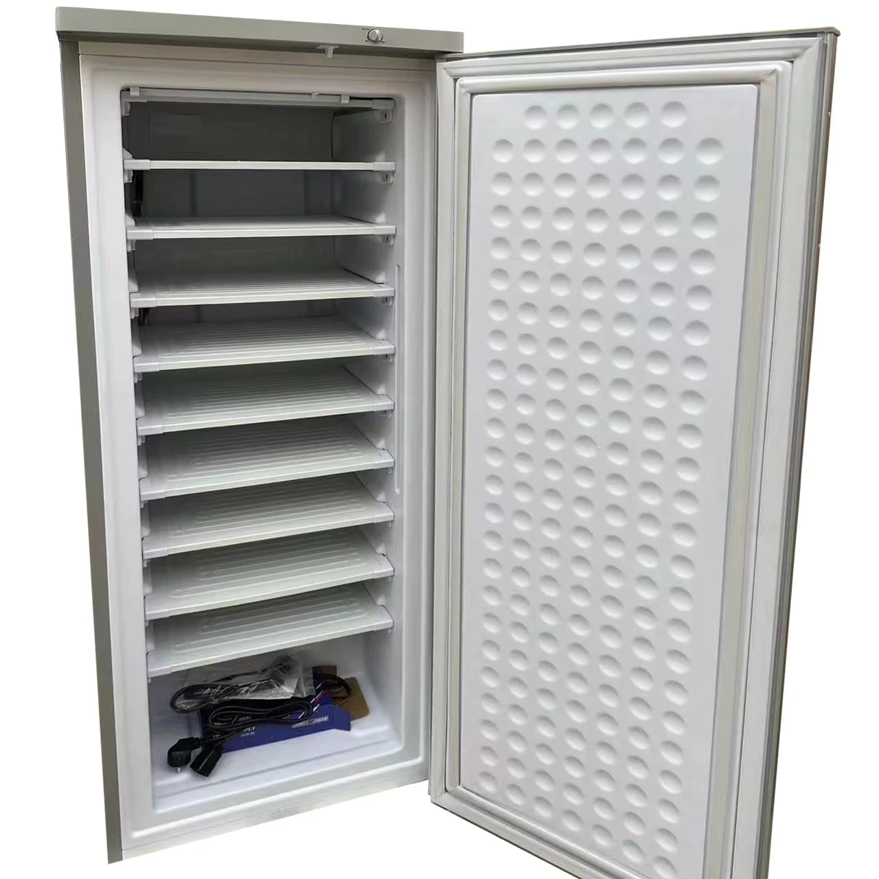 Solar-powered freezer 12V/24V 198L Solar Ice Block Machine Upright Freezer for Nigeria  Mali Cameroon Ghana Chad market