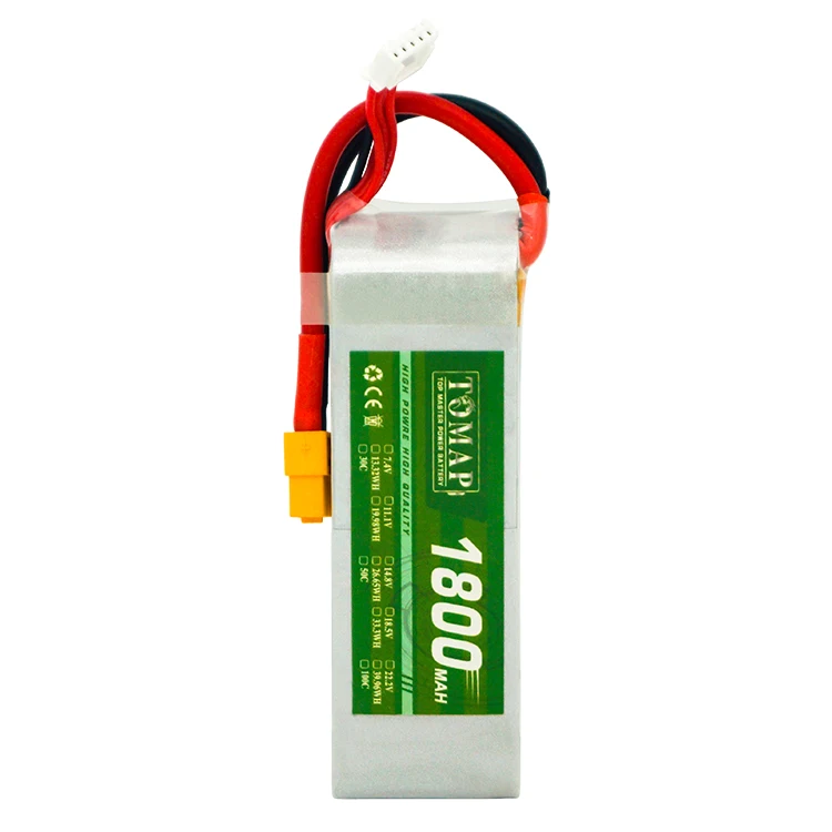 High quality 3s 11.1v  2s 7.4v 1800mah 100c 4s 14.8v  rc lipo battery for uav drone helicopter model aircraft