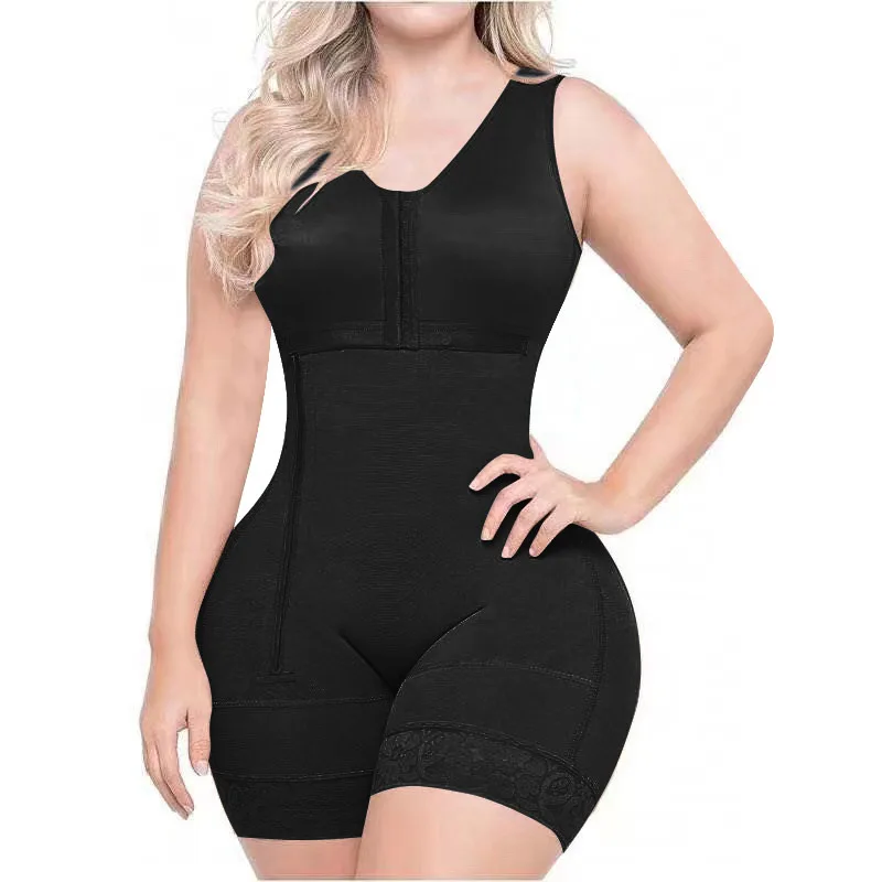 Trending Products Mesh Back Compression Slimming Bodysuits Full Body Shapewear Butt Lifter Fajas Colombian Girdle Body Shaper