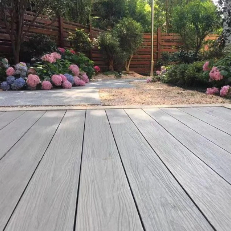3D embossed wood grain outdoor decking waterproof sunproof exterior wood composite flooring eco wood building materials