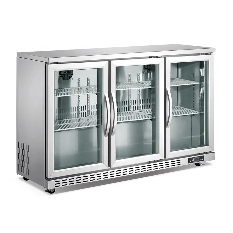 Commercial 3 Glass Door Bar Counter Beer Cooler Table Top Beverage Mini Small Display Fridge Counter Top Refrigerator