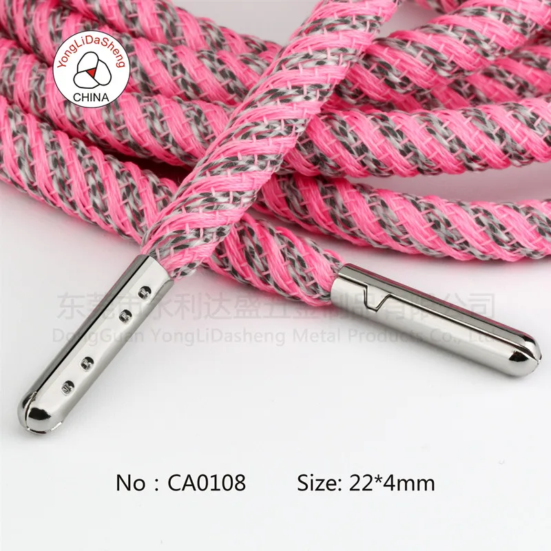 Manufacture Wholesale Fashion Cute Design multi colored Polyester Recycle round Elastic Shoe Lace