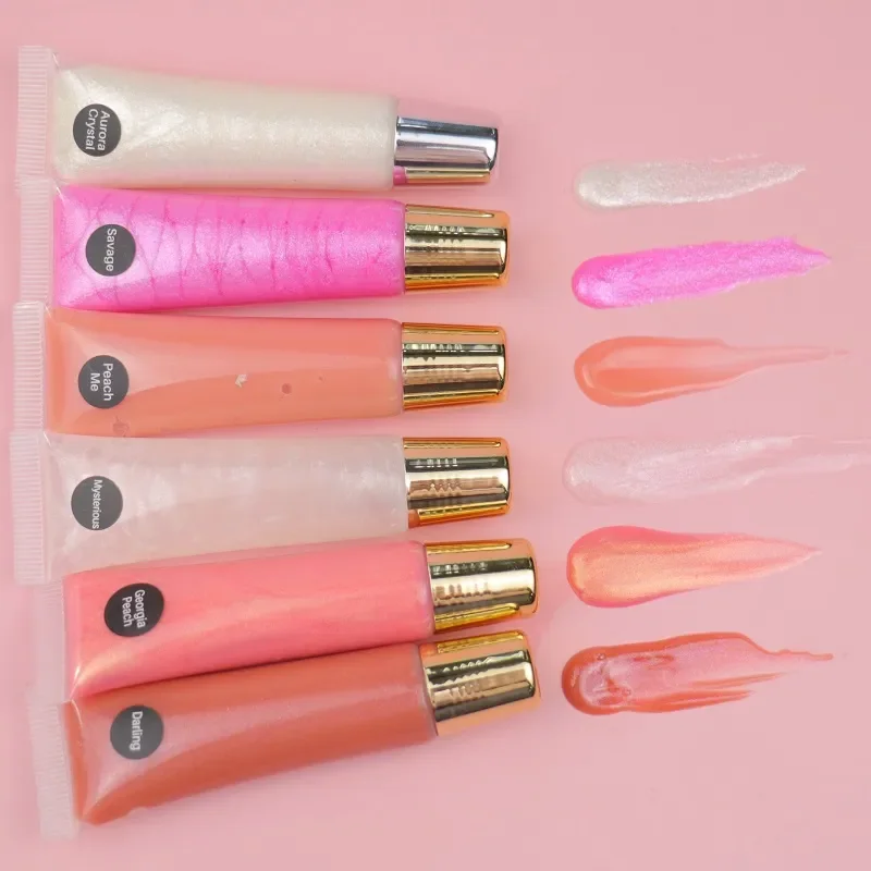 Big brush tinted transparent lip gloss tube wand tubes wholesale new model 2023 lipgloss lip gloss stick