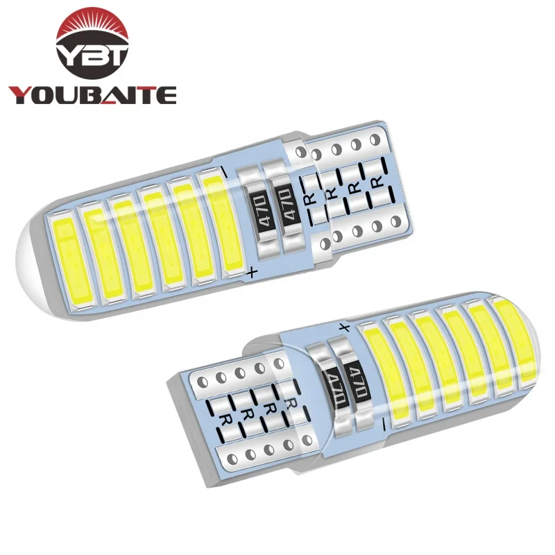 Silicone T10 Bulb 7020 12smd 12v Clearance Wedge Lamp Auto Interior Reading Map Light Trunk Led W5w
