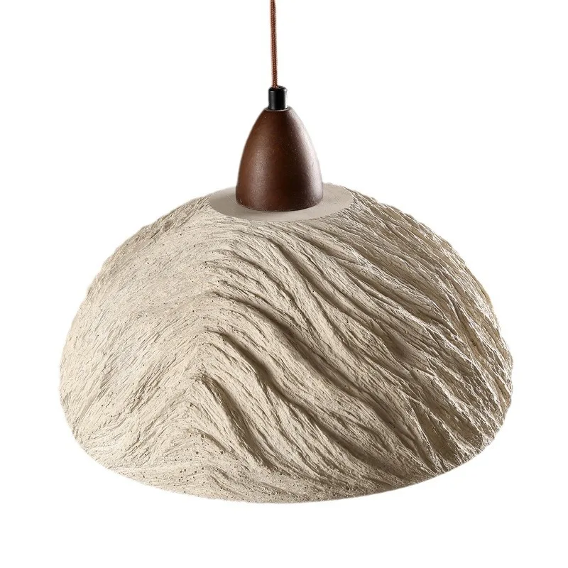 Japanese Retro Micro-Cement Hill Crystal Chandelier Long Shape Table Lamps for Restaurant Bar Teahouse Remote Control Artwork