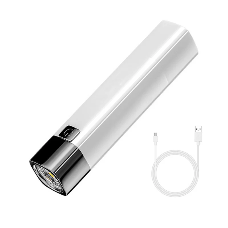 2023 new Portable mini powerbank flashlight  mini flashlight rechargeable