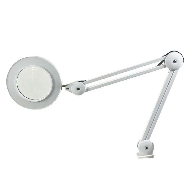 Hot Selling Clip-on Adjustable Led Cold Light 5X 8X 10X Magnifying Glass Lamp