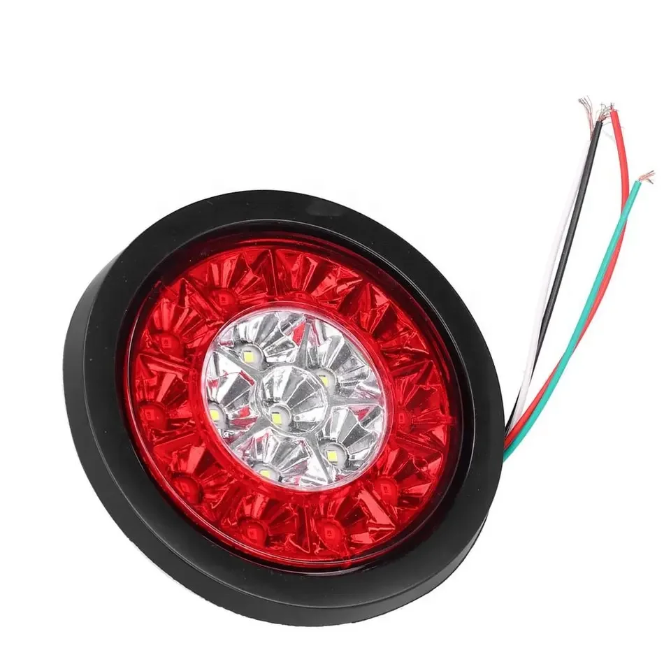 16LED Discoloration Tail Light Rear Fog Light Stop Brake Running Reverse Lamp For Truck Trailer Lorry