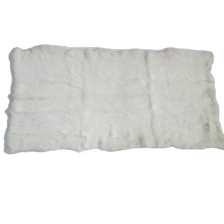 Chinese Grade A High Quality Real Fur Rabbit Pelt Black Rabbit Fur Plate