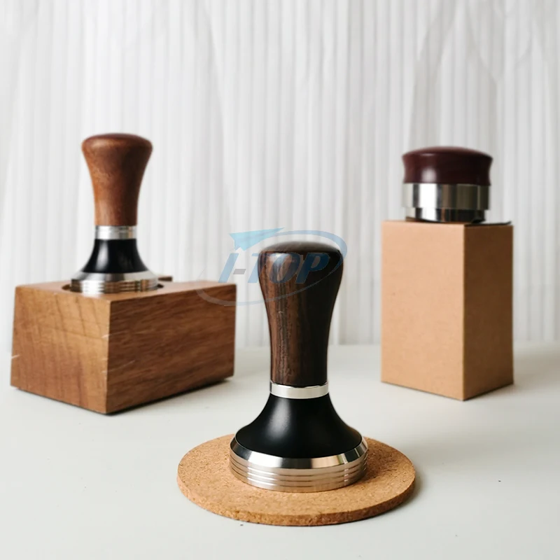 Wooden Coffee Tamper Espresso Coffee Powder Press Tamper