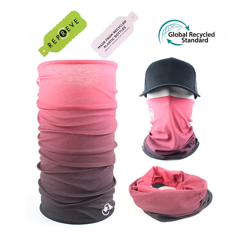 Оптовая продажа изготовленная на заказ многофункциональная Петля из переработанного полиэстера велосипедная шея трубка бандана
