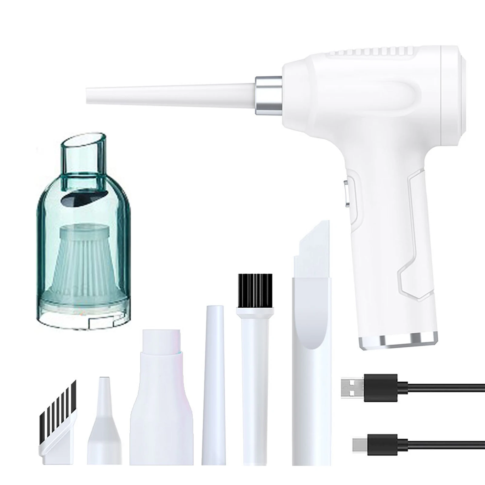 4 in 1 Rechargeable compressed handheld air duster 6000mAh Keyboard Computer Cleaner Blower Air Duster Vacuum blower