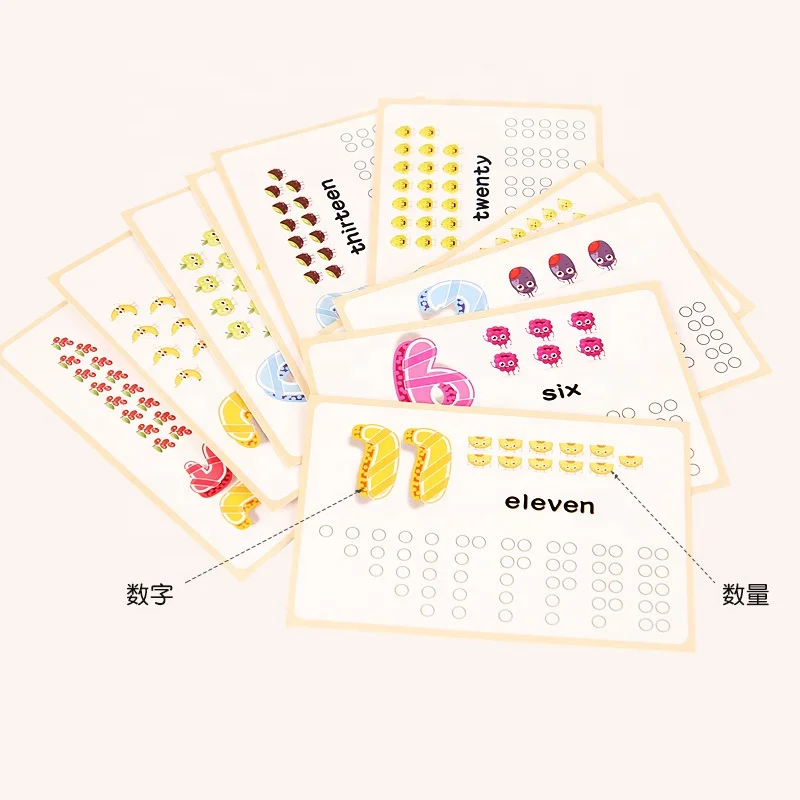 Kids Montessori Toys Educational Number Writing Practice Game Children Writing Math Study Toy Digit Matching Board Wooden Toys