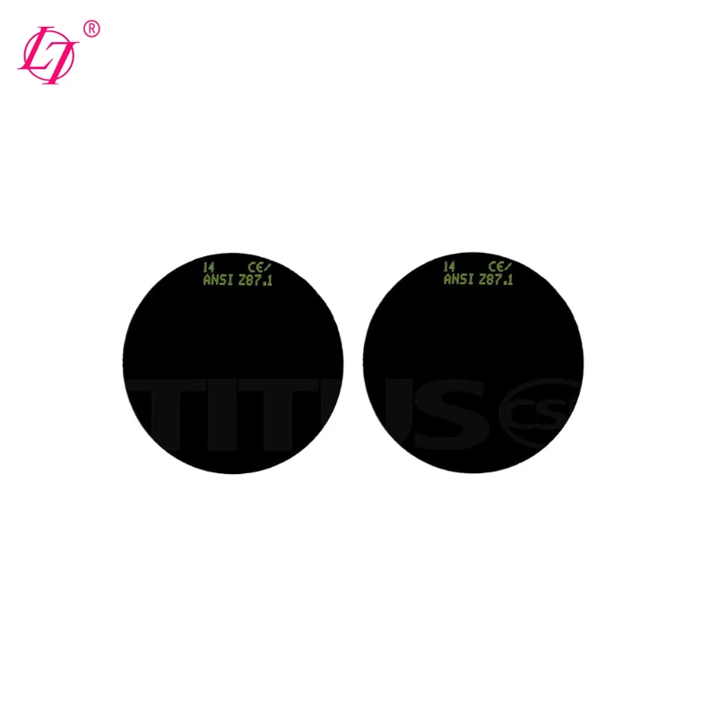 Replacement welding black glass lenses circle round shape cup type welder eyes protector glasses goggles UV IR filter lens