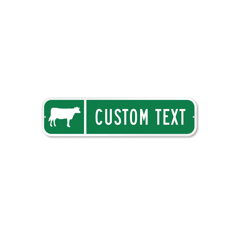 Custom Green Street plastic pvc warning sign with Right Arrow sublimation aluminum street sign saudi arabia road signs