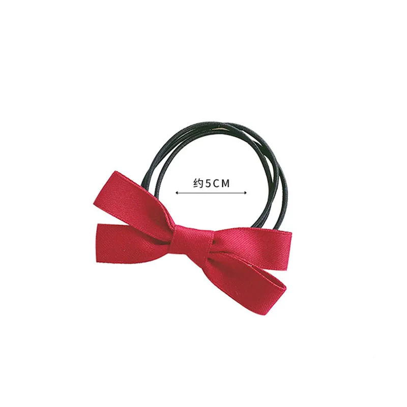 Children Cute Ribbon Bow Scrunchies Cartoon Multilayer Ponytail Hair Tie Baby Girls Dresses Hair Accessories New Year Gifts Set