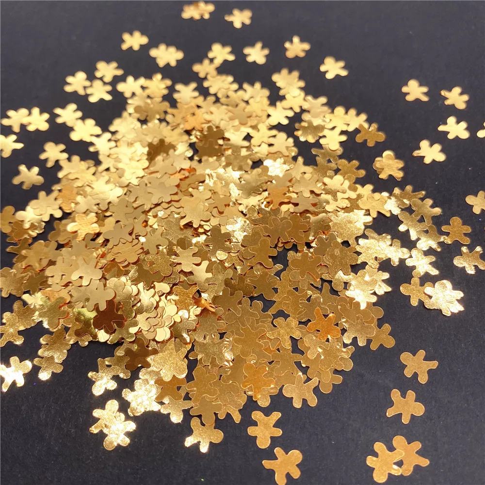 Wholesale 1kg/lot Gingerbread Man Glitter Sequins Christmas Party DIY Decoration Handmade Craft Glitter Home Ornament Accessory