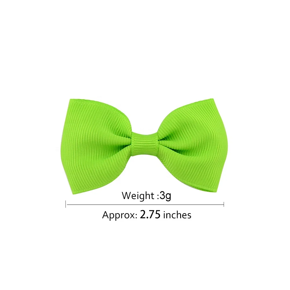 20 Colors Girls Hair Bows Grosgrain Ribbon 2.75 inch Alligator Bow Clips For Girls Kids