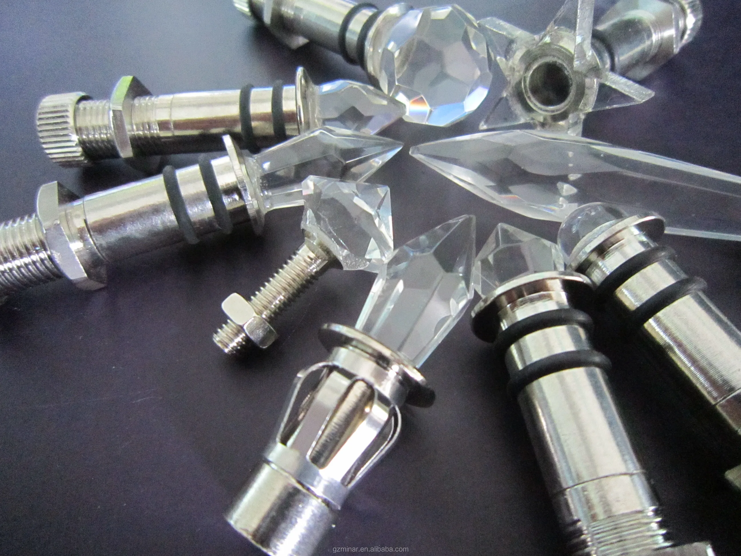 Низкая цена, круглый шар, Хрустальный концевой фитинг для потолочного встраиваемого волоконно-оптического освещения