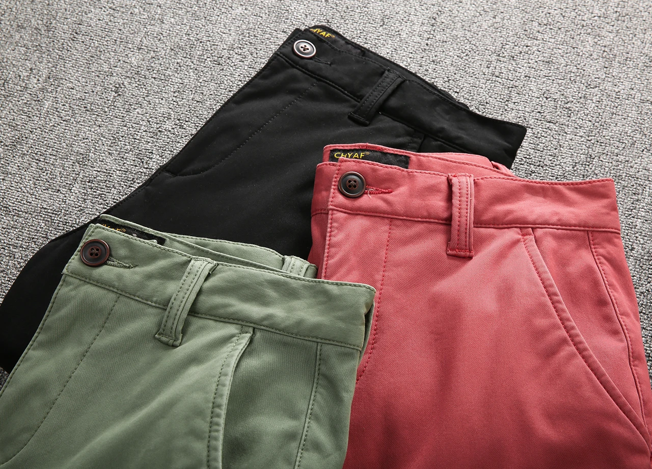 Windproof Winter Add Wool Warm Men Trousers Casual Pants With Pocket