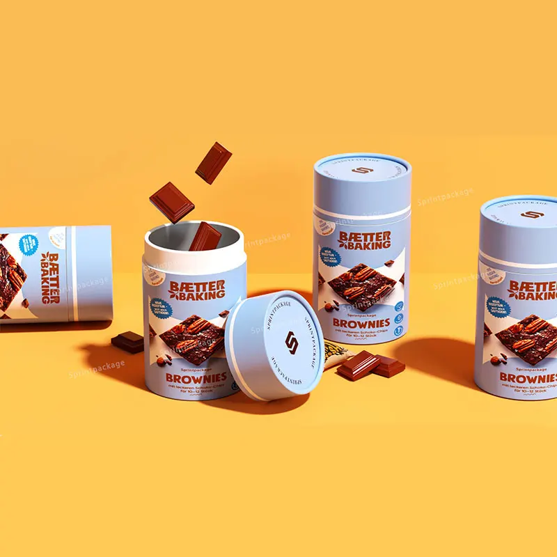 Biodegradable tubo de papel kraft Chocolate Paper Tube Cylinder Gift For Kids Candy Packaging Paper Tubes