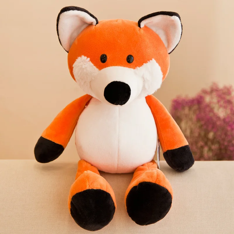 Custom Soft Toy Safari Jungle Animals Realistic Fox Lion Tiger Zebra Giraffe Stuffed Animal Plush Toy For Crane Machines