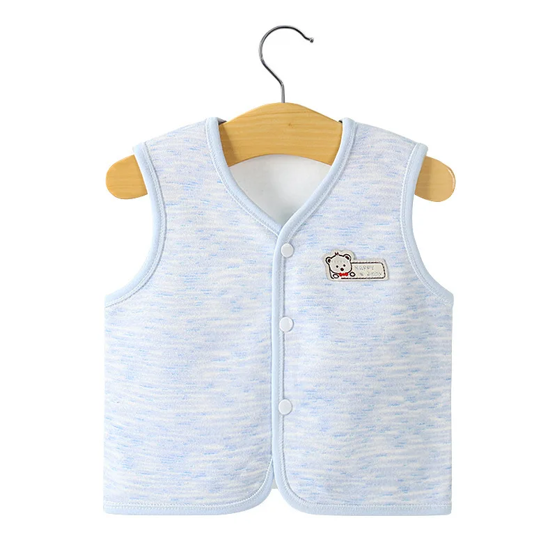 
Factory Made Spring Autumn Downy Vest Male and Female Baby Buckle Vest Inexpensive 