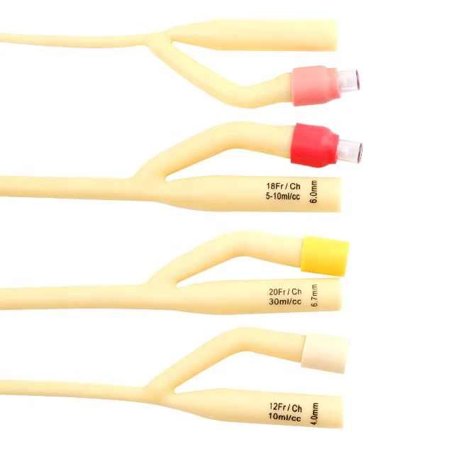 Disposable 2 way Latex Tiemann Algalia catheter