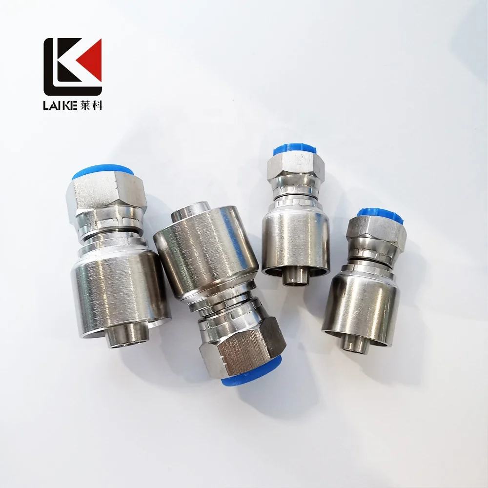 Stainless Steel One Piece Hydraulic Hose Fitting Parker 43 Series Straight Elbow Compact in NPT JIC ORFS BSP METRICE DIN