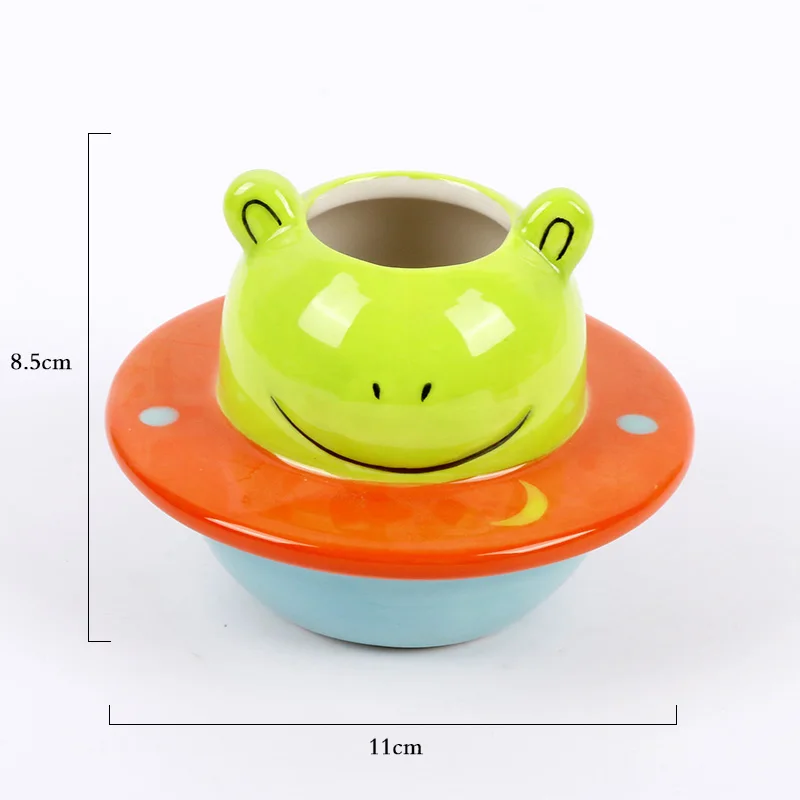 Home Decor Gift Flower Pots Ceramic Animal Succulent Planter Cute Frog Animal Flowerpot