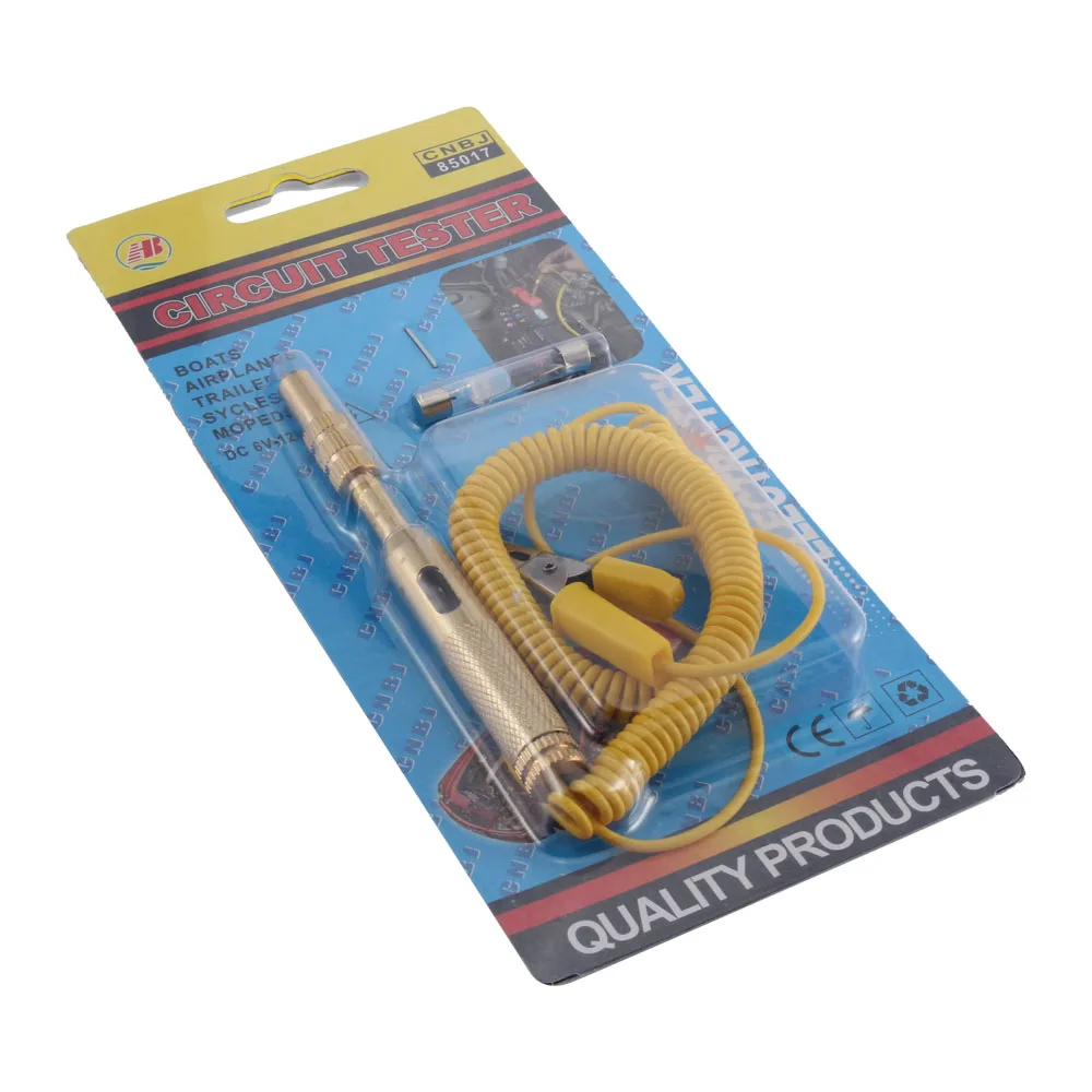 1pc Car Test Pen Extend Retract Copper Circuit Tester 6V 12V 24V Green Red Test Lighting for Automobile Repair Accessory