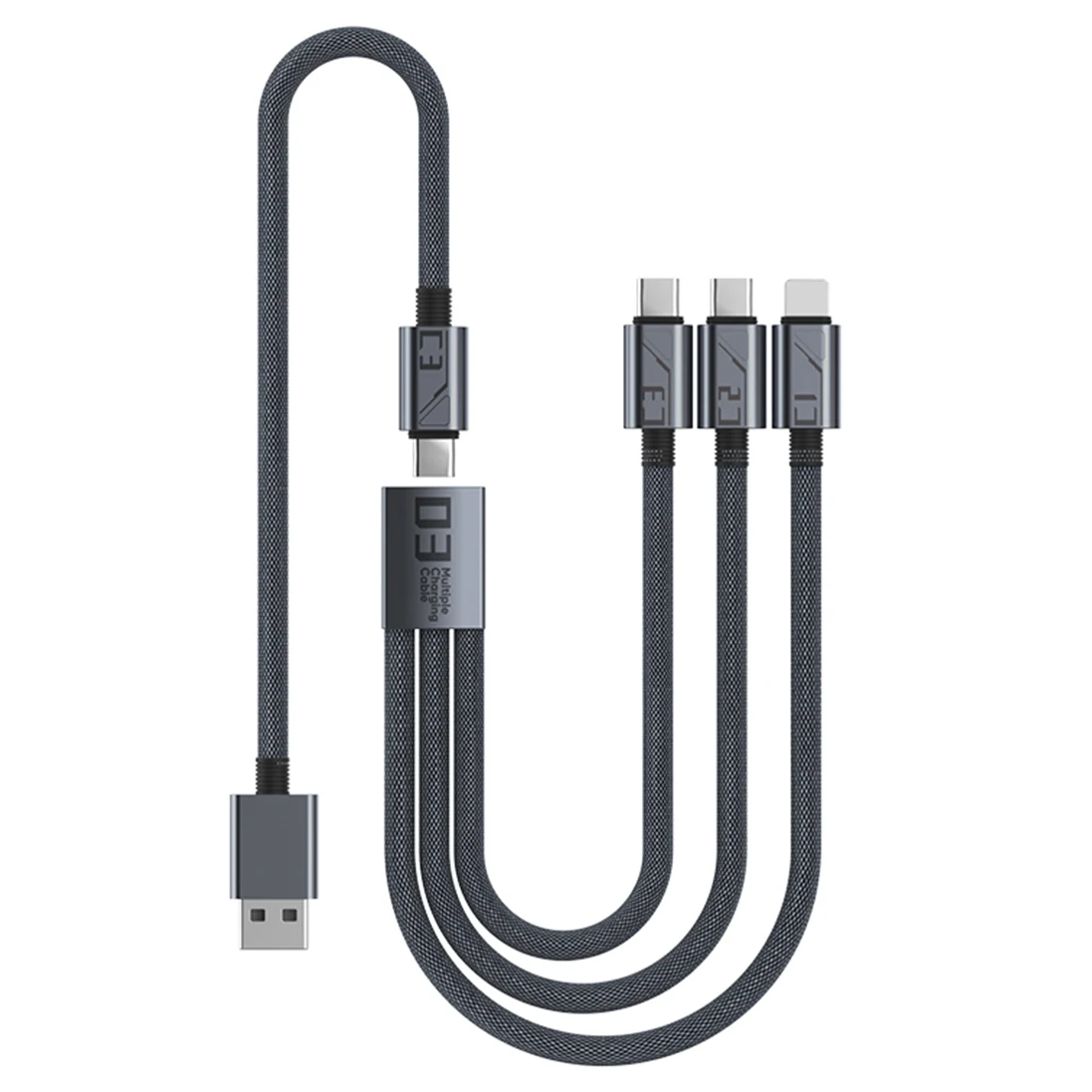 New Treding Detachable 1.2M Ready to Ship 4in1 27W 60W Separating Joint Combo Removable Pluggable Fast Charging Cable USB C Cord