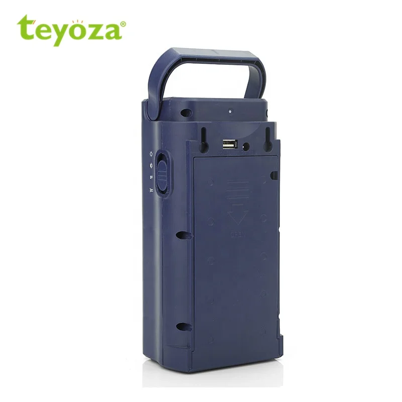teyoza rechargeable solar camping light portable emergency lighting system with led bulbs and solar panel