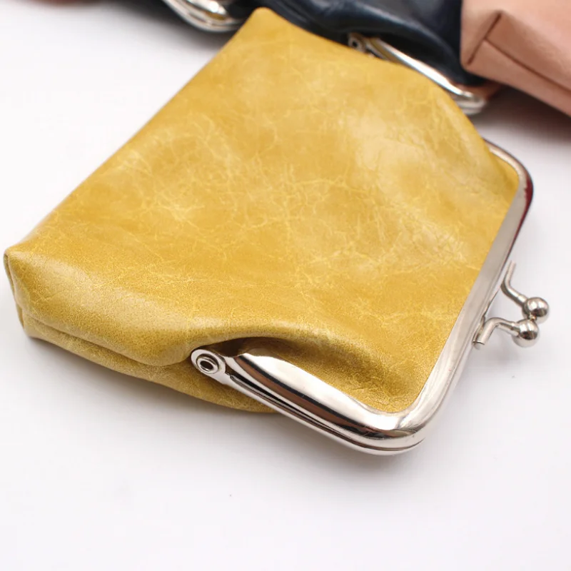 Custom Womens Short Wallet Creative Mini Buckle Coin Purse Portable PU Leather Ladies Clutch Bag