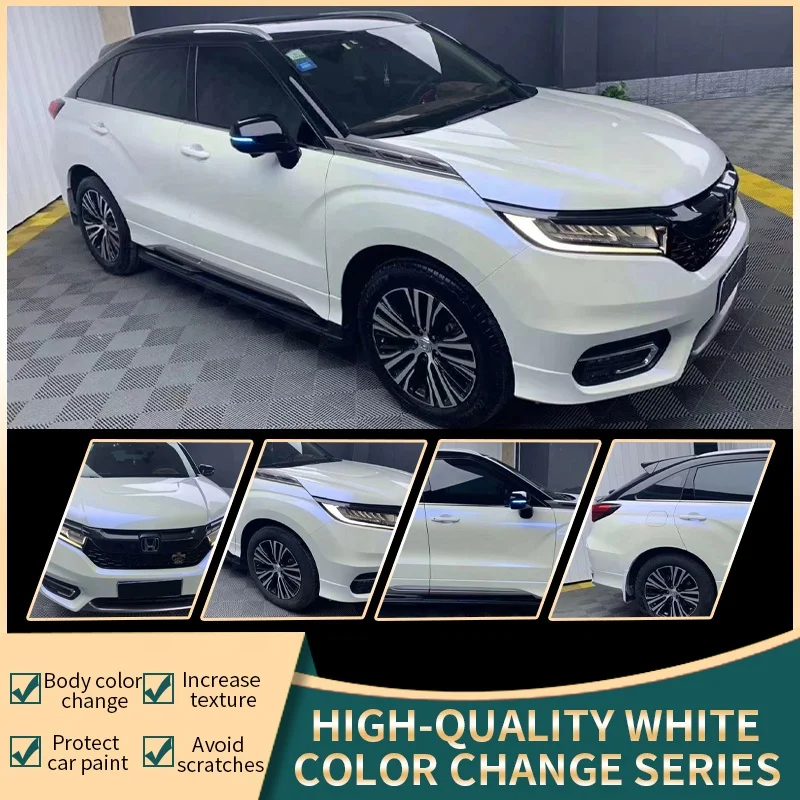 SCHANLEY body stickers Easy Apply Air Bubble Free Removable Glossy Pearl Vinyl White Chameleon Purple