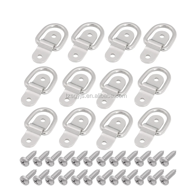 Кольцо из нержавеющей стали 304, D-образное кольцо с завязкой, 1/4 дюйма, сверхпрочное анкерное кольцо, поверхностный пол