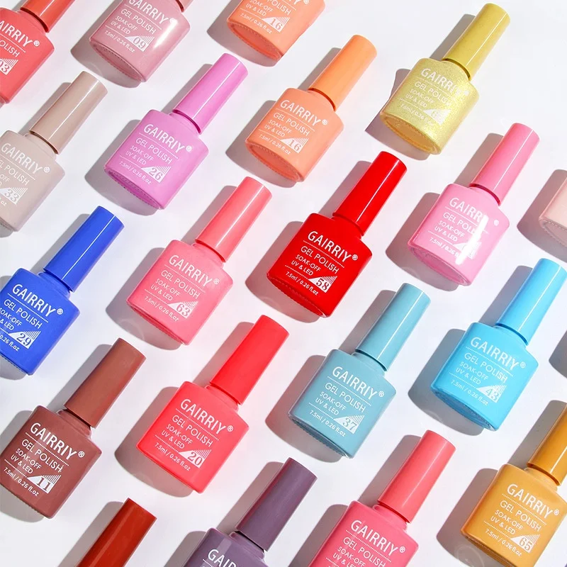 GAIRRIY Private Brand UV LED Nail Gel Polish 7.5ml One Bottle One Color 80 Color Model Salon Art Extension Wholesale Custom Logo