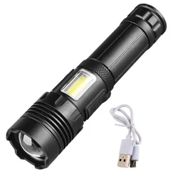 long range high power 5000 lumen multi function rechargeable P90 led hand searchlight hunting flashlight torch lamp
